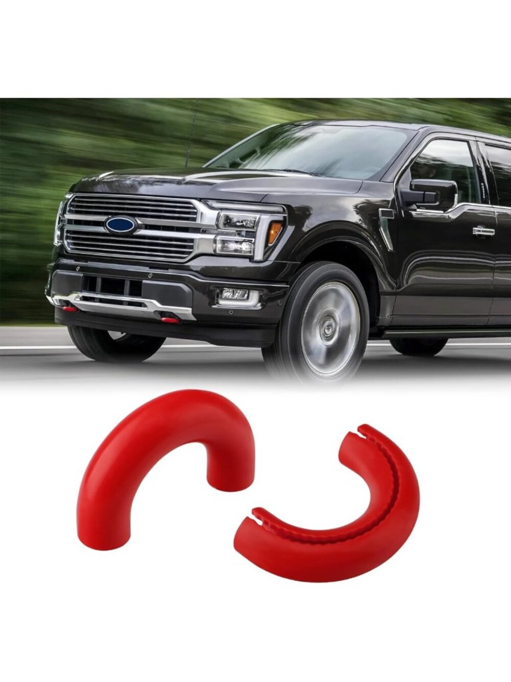 Red Tow Hook Covers for F150 2004-2026, Bronco 2021-2026, Tundra - Durable